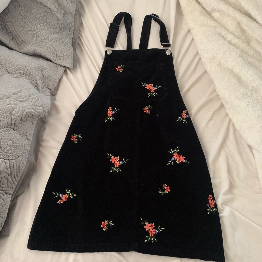 Top shop velvet overall dress
